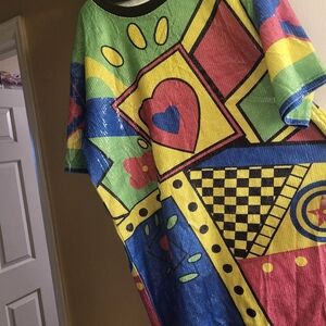 Sequin T-shirt dress